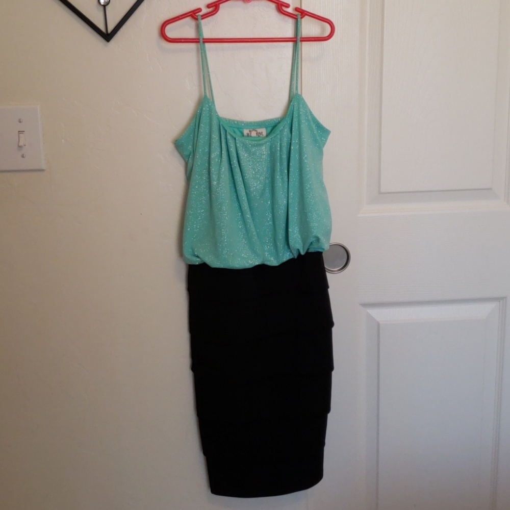 Sparkling teal dress